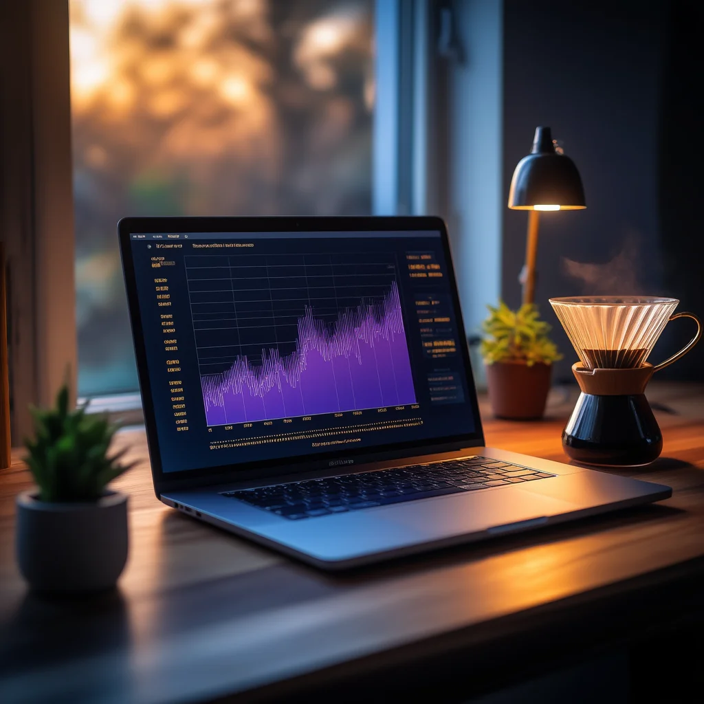 Dashboard de analytics con graficas de posicionamiento en ascenso